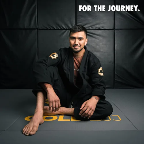 Vista 6 de Gold BJJ Calavera Jiu Jitsu Gi - Kimono de alta calidad con tejido dorado ultra fuerte, uniforme aprobado por la competencia IBJJF, Oro