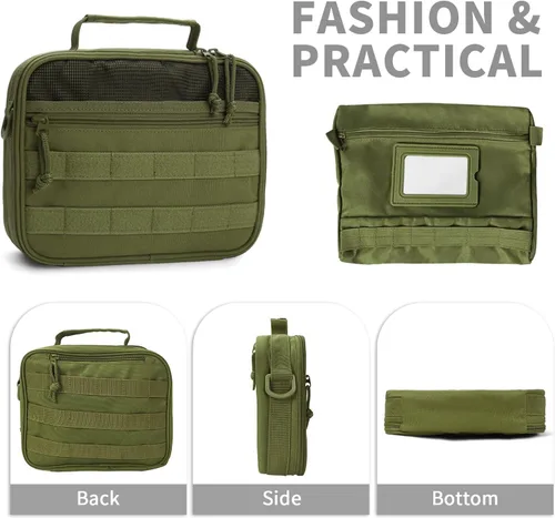 Vista 8 de SMONT Neceser de viaje para hombres con diseño de apertura completa de doble lado, organizador de artículos de aseo de viaje, kit Dopp, bolsa