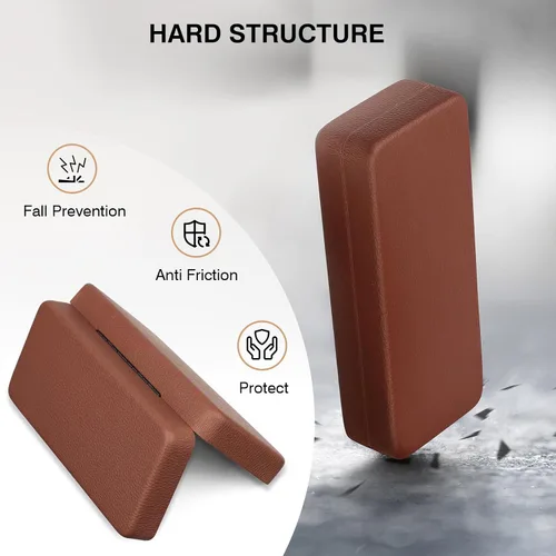 Vista 4 de Marvolia Estuche rígido para lentes de sol, funda protectora de piel sintética para lentes de sol