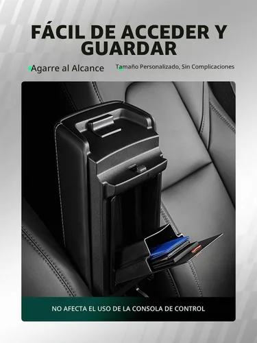 Vista 6 de YHTAUTO Caja de almacenamiento oculta con reposabrazos central para Tesla Apoyabrazos central oculto