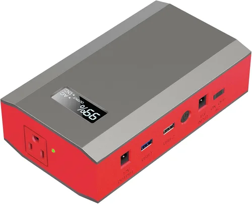 Vista 10 de Batería portátil ZeroKor con toma de corriente alterna, paquete de batería externa de 65W 110V 24000mAh, cargador portátil para laptop, fuente