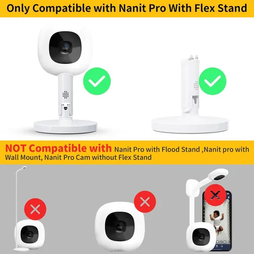 Vista 2 de iTODOS Soporte para Monitor de Bebé Compatible con Monitor de Bebé Inteligente Nanit Pro y Soporte Flexible para Monitor de Bebé, Soporte de Monitor