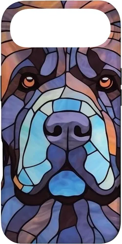 Vista 27 de Newfoundland Dog Stained Glass Case for iPhone 17