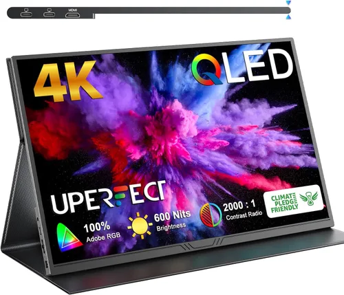Vista 11 de UPERFECT Monitor portátil OLED con pantalla táctil de 14 pulgadas, 3K 2880 x 1800 120Hz Monitor portátil para juegos de 0.1 ms, 500 liendres