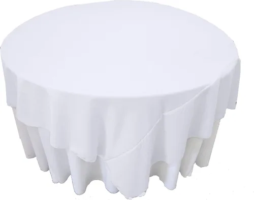 Vista 116 de LA Linen. Mantel cuadrado de popelina de poliéster