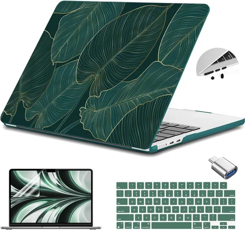 Vista 34 de Teryeefi Funda rígida para MacBook Air M3, M2, M4, MacBook Air de 13 pulgadas 2025, 2024, 2023, 2022, versión A3240, A3113, A2681, carcasa rígida