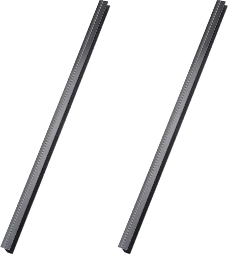 Vista 9 de Chinco 2 piezas de rieles de PVC para cajones colgantes de archivos, rieles negros de gabinete para colgar lados de cajones de 1/2, organizador