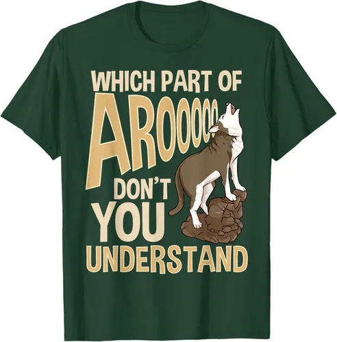 Vista 60 de What Part Of Aroooo Don't You Understand Husky - Camiseta para perro, Negro, S