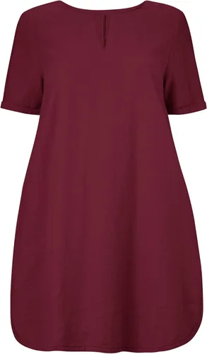 Vista 5 de ellos Vestido de mezcla de lino para mujer de talla grande