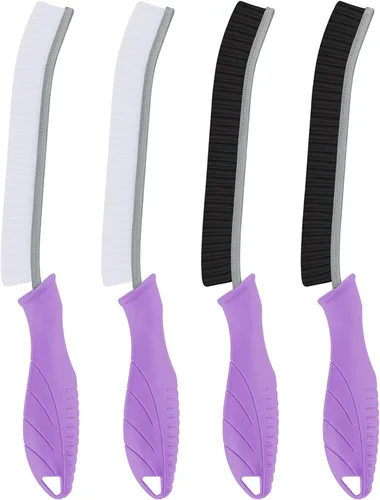 Vista 10 de Cepillo de inodoro, 2 piezas de cepillo de limpieza de baño, cepillo para fregar huecos con orificio para colgar, cepillo multifuncional de limpieza