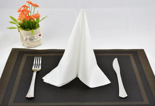 Vista 6 de Gmark Linen-Feel - Toallas de mano de papel de primera calidad, toallas de mano desechables blancas (50 unidades/fila, total 200 piezas)