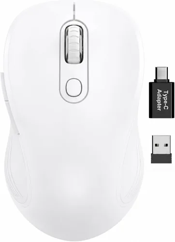 Vista 14 de Trueque - Ratón inalámbrico para laptop, ratón de computadora ergonómico de 2.4GHz con botones de atrás y adelante, 3 niveles de DPI ajustables, 6