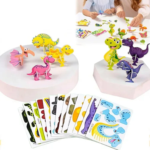 Vista 10 de Juego de rompecabezas de papel de insectos creativo 3D de 2026, 25 piezas inteligentes de ensamblaje 3D, rompecabezas de insectos, juguete educativo