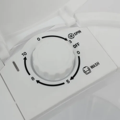 Vista 6 de Mini lavadora portátil, máquina de lavandería semiautomática portátil de 260 W con capacidad de 1.2 galones, mini lavadora con temporizador