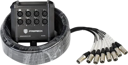 Vista 17 de PRORECK Cables Serpiente de Placa de Circuito de Envío XLR de Perfil Bajo de 16 Canales, Cable Divisor XLR para En Vivo, Grabación, Escenario