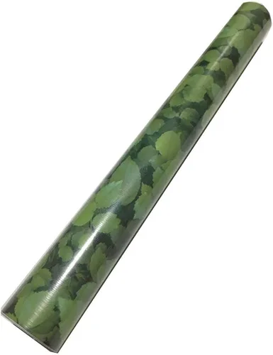 Vista 5 de MyFun - Papel pintado de hojas verdes de la naturaleza, PVC autoadhesivo y removible, adhesivo de césped para pared, decoración de césped, 32.8 pies