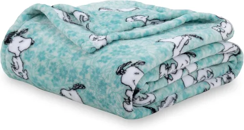 Vista 27 de Berkshire Peanuts® VelvetLoft® - Manta de felpa de Snoopy con bonito personaje, acogedora manta Fairisle Crimson Neutral, manta de 55 x 70 pulgadas