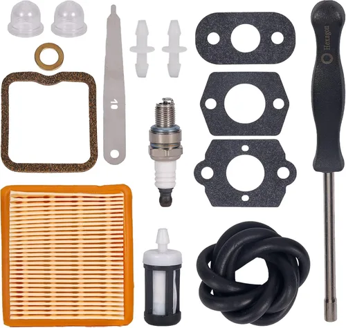 Vista 8 de Carburador FS131 para desbrozadora Stihl 4180-120-0617 FS131 FS131R HT131 HT133 KM131 KM131R FS311 FS311 con filtro de aire 4180 141 0300 y 4180-000