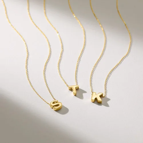 Vista 2 de Ross-Simons 14kt Yellow Gold Mini Initial Necklace