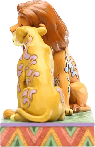 Vista 3 de Enesco Disney Traditions by Jim Shore - Figura ceñida de Simba y Nala del Rey León, 5.12 pulgadas, multicolor