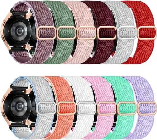 Vista 11 de Easuny Pack de 12 bandas elásticas compatibles con Samsung Galaxy Watch 7 6 5 4 FE de 40 mm, 44 mm, Galaxy 5 Pro de 45 mm, 6 Classic de 47 mm, 43
