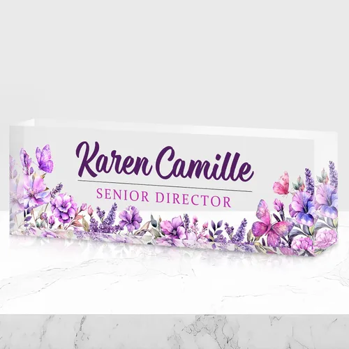 Vista 27 de Placa de nombre de oficina personalizada para escritorio, placa de nombre, regalos personalizados para compañeros de trabajo, jefe, profesor