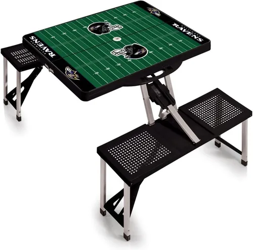 Vista 32 de Picnic TIME NFL Football Field Folding Picnic Table, Camping Table, Outdoor Table with Umbrella Hole