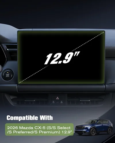 Vista 2 de Protector de pantalla de vidrio templado HD de 12.9 pulgadas para Mazda CX5 2026 de 12.9 pulgadas para Mazda CX5 12.9 2026 Protector de pantalla