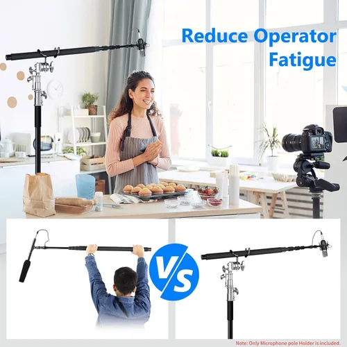Vista 5 de NEEWER Soporte de brazo de micrófono de metal para soportes en C y soportes de micrófono, negro