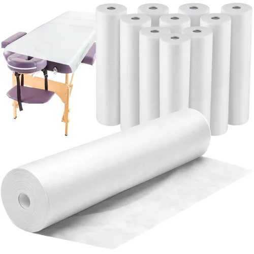 Vista 23 de Tudomro 1 rollo de sábanas desechables no tejidas cubiertas de papel para mesa de masaje, sábanas de masaje de tela no tejida, cubierta de cama