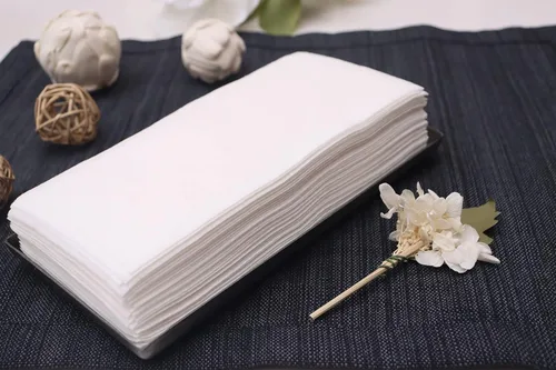 Vista 2 de Toallas de invitados desechables similares a lino Servilletas de baño Servilletas de boda Toallas desechables de lino premium (blanco, 120)