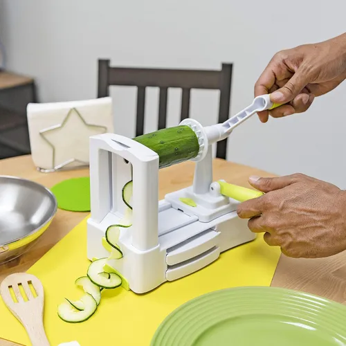 Vista 5 de Southern Homewares - Cortador de verduras en espiral de 3 cuchillas, calabacín, fabricante de fideos de espagueti para frutas y verduras, diseño