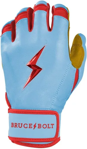 Vista 3 de BRUCE BOLT Signature Series - Guantes de bateo con puño corto, colección Signature Player, tallas para adultos y jóvenes