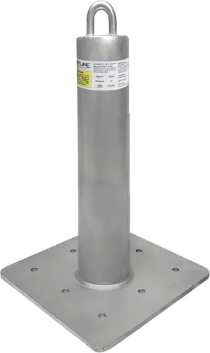 Vista 13 de Frontline Fall Protection Anclaje de techo comercial RO12 de 12 pulgadas Punto de anclaje para techos de acero galvanizado cumple con OSHA y ANSI