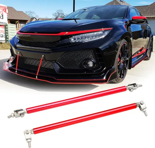 Vista 9 de DREAMOTOR 2PCS 8"-11" Adjustable Front Bumper Lip Splitter Diffuser Strut Rod Universal Bumper Lip Support Rods Compatible with Most Car Vehicles