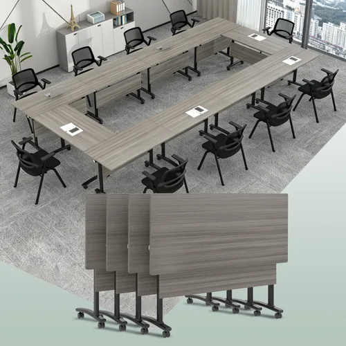 Vista 11 de 4 Pack Folding Conference Tables,47.2" Mobile Training Tables Morandi
