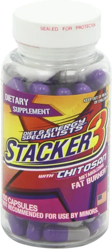 Vista 7 de Stacker 3 - Quemador de grasa metabolizante con quitosano, cápsulas, botella de 100