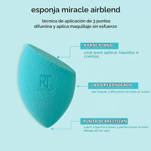 Vista 4 de Real Techniques Miracle - Esponja de maquillaje matificante para base