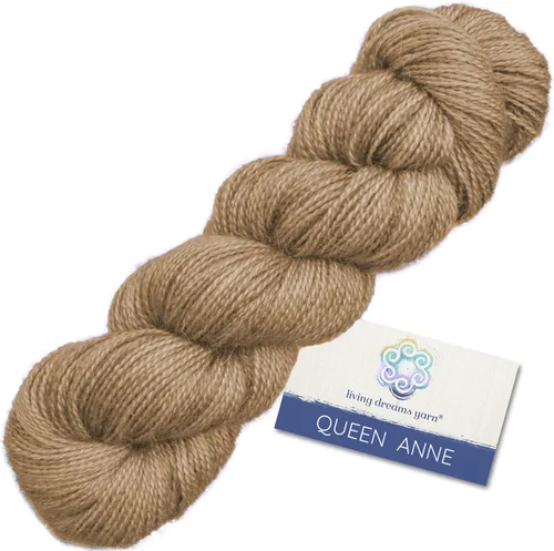 Vista 7 de Living Dreams Queen Anne LACE - Ovillo de lana 100% suave y lujosamente suave, color azul Arándano