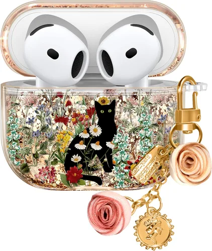 Vista 46 de para Airpods de 2ª/1ª Generación - Estuche Quicksand Liquid Kawaii Lindo Mujer Niña Mujeres Chispeante Brillante Bling Resplandor Adorable Elegante