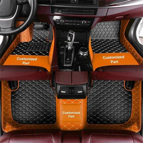 Vista 7 de Tapete para piso de automóvil hecho a medida para el 96% de los modelos de automóvil, cobertura completa, protección interior, impermeable, Beige
