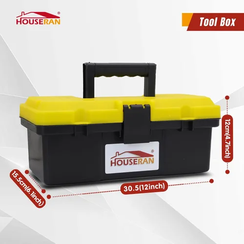 Vista 7 de Juego de herramientas de mano para el hogar de 12 piezas con caja de herramientas - Alicates CRV resistentes, llave ajustable, mazo de goma
