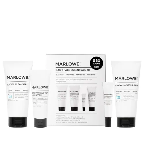 Vista 8 de MARLOWE. Kit de los Más Vendidos No. 203, Incluye Jabón Exfoliante Corporal Original No. 102, Limpiador Facial No. 121 y Hidratante Facial No. 123