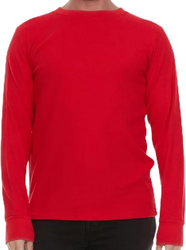 Vista 10 de JMR Camisa Térmica de Punto Gofre Pesado para Hombre - 100% Algodón Manga Larga - Usar como Capa Base o Independiente - Cálida y Transpirable Negro