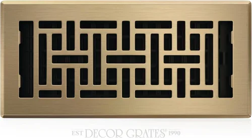 Vista 12 de Decor Grates Registro de suelo oriental AJH212-RB, 2 x 12 pulgadas, acabado de bronce frotado