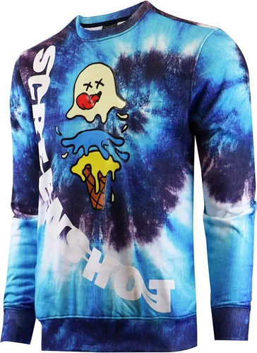 Vista 15 de Screenshot - Sudadera de forro polar con cuello redondo para hombre, estilo urbano de hip hop, sin botones F11080-neón
