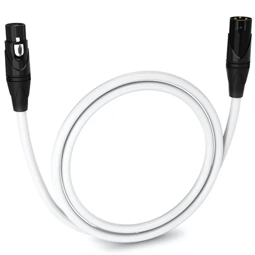 Vista 10 de LyxPro Cable de micrófono XLR hembra a macho de ángulo recto de 3 pines de 1.5 pies para altavoces amplificados, interfaz de audio, rendimiento