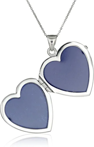 Vista 2 de Filigrana de plata de ley corazón collar con camafeo, 18
