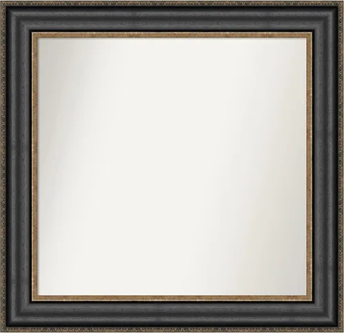 Vista 152 de Amanti Art Espejo personalizado, espejo de baño negro puente, espejo de pared o espejo de tocador de baño sobre el fregadero (26 x 26 pulgadas)