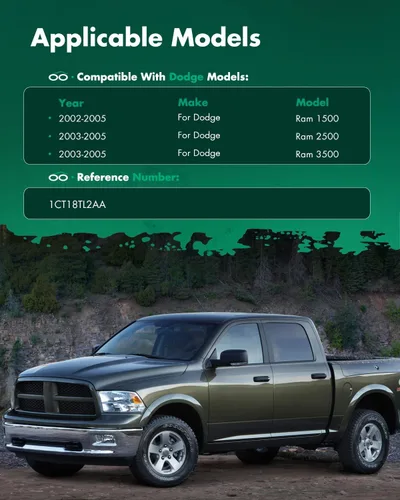 Vista 5 de Visor de sol para pasajero derecho gris sin techo solar para 2002-2005 para Dodge para Ram 1500, 2003-2005 para Dodge para Ram 2500, 2003-2005